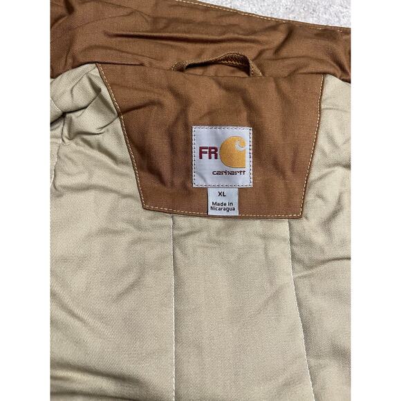 Carhartt Flame Resistant FR Rain Defender Insulated Vest Brown Mens XL - Picture 3 of 8